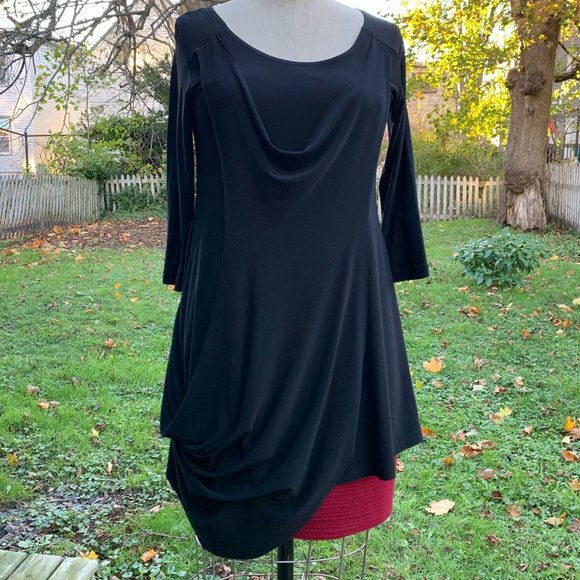 Simpli Black Asymmetrical Dress - Picture 6 of 12